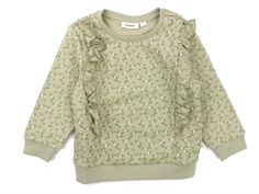 Lil Atelier sweatshirt moss gray flowers